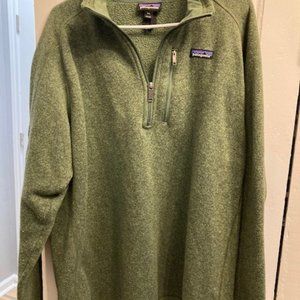 Patagonia Better sweater fleece quarter zip pullover green Men's XXL